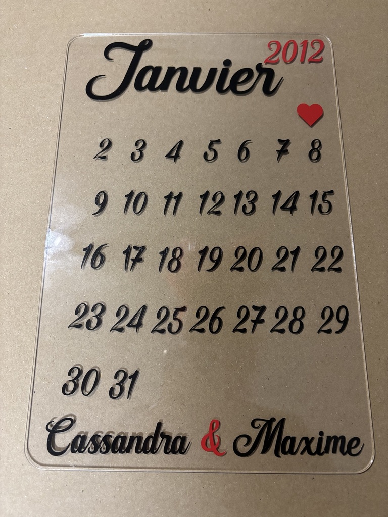 Plaque personnalisée plexi transparent