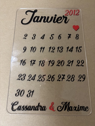 Plaque personnalisée plexi transparent